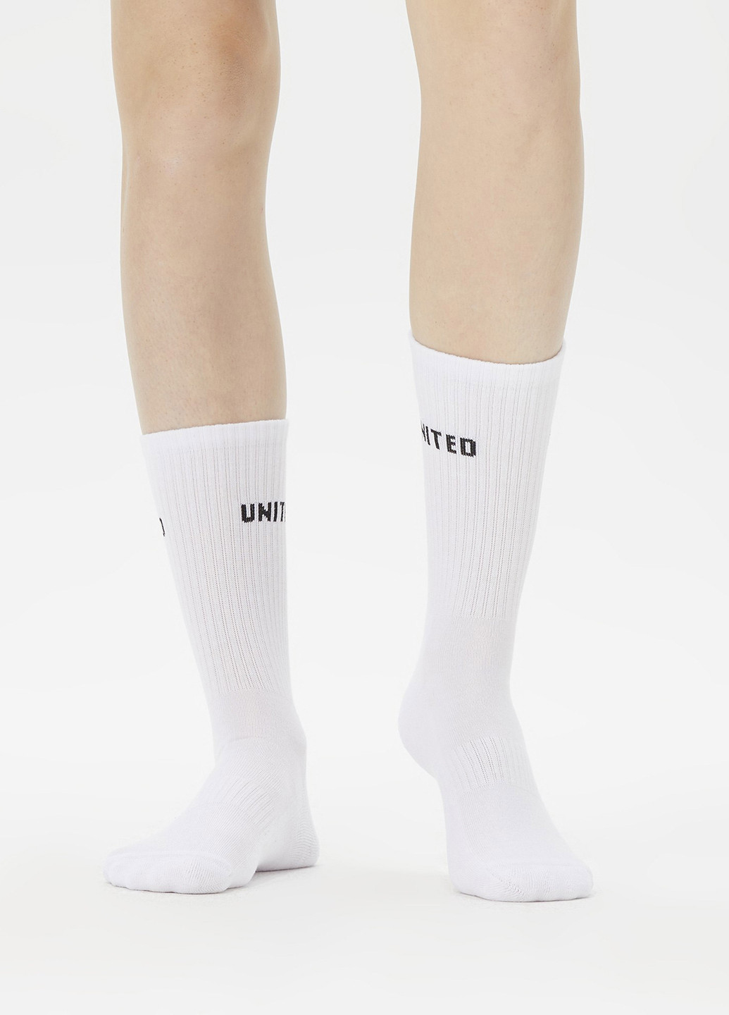 Чёрно-белых носки (3 пары) UNITED4 надписи (329058679)
