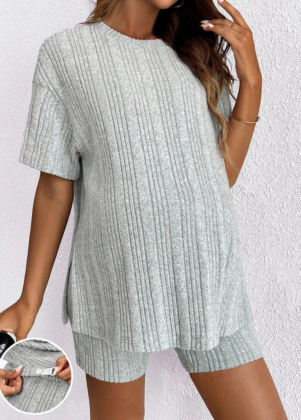 Костюм для вагітних (топ, шорти) SHEIN (323619210)