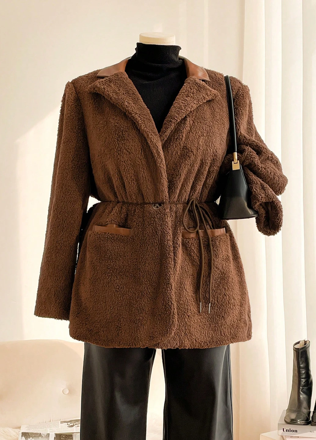 Коричневая зимняя куртка SHEIN