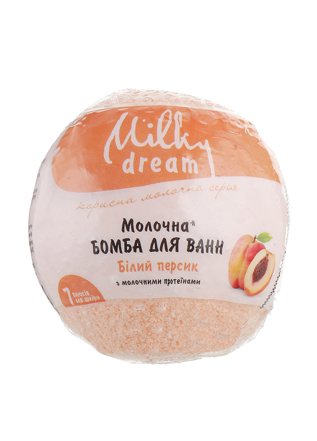 Бомба для ванн Білий персик з молочними протеїнами, 100 г Milky Dream (202410059)