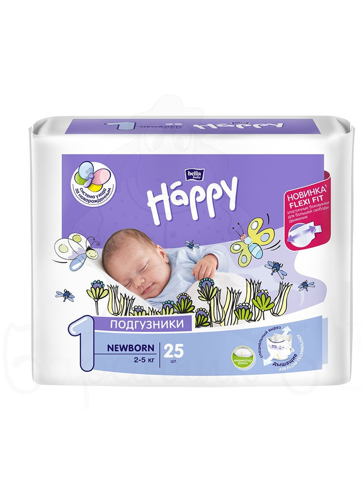Підгузки дитячі Baby Happy Newborn 2-5 кг 25 шт 5900516601805 Bella