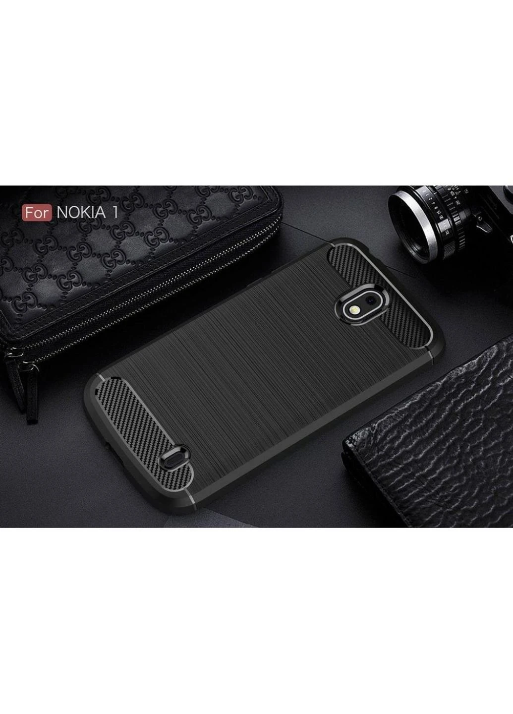 Чохол для мобільного телефону для Nokia 1 Carbon Fiber (Black) (LT-N1B) Laudtec (252572165)