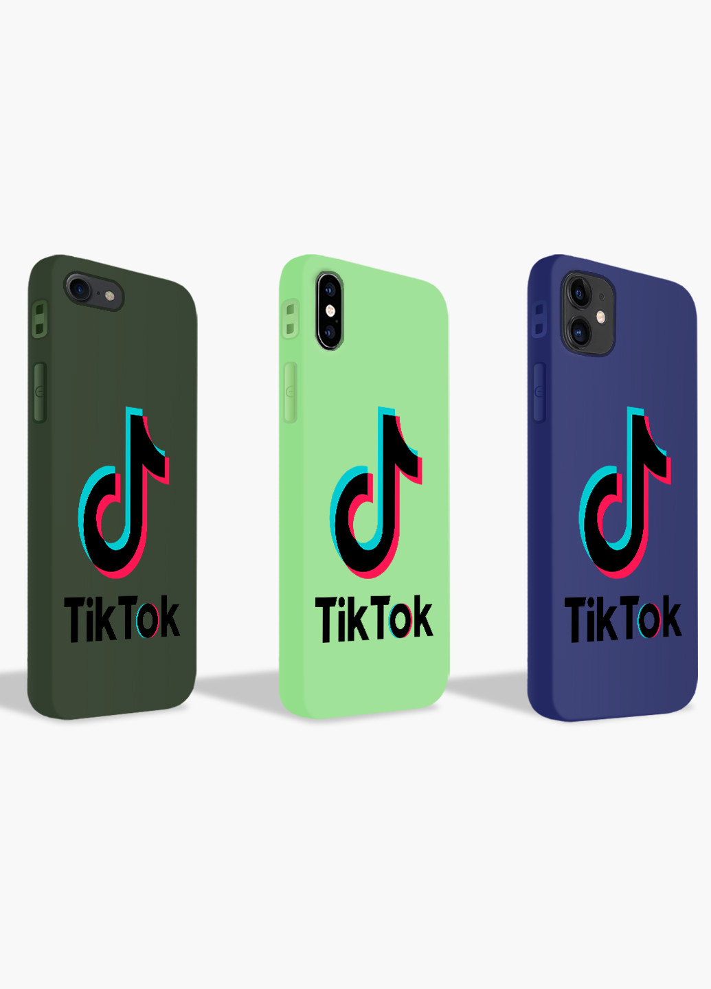 Чехол силиконовый Apple Iphone 8 plus ТикТок (TikTok) Белый (6154-1389) MobiPrint (219486293)