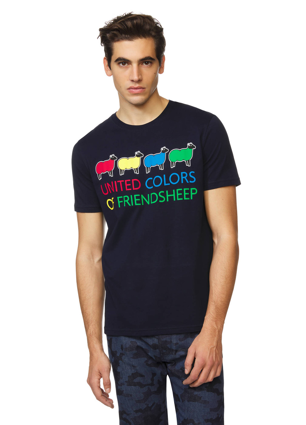 Чорна футболка United Colors of Benetton