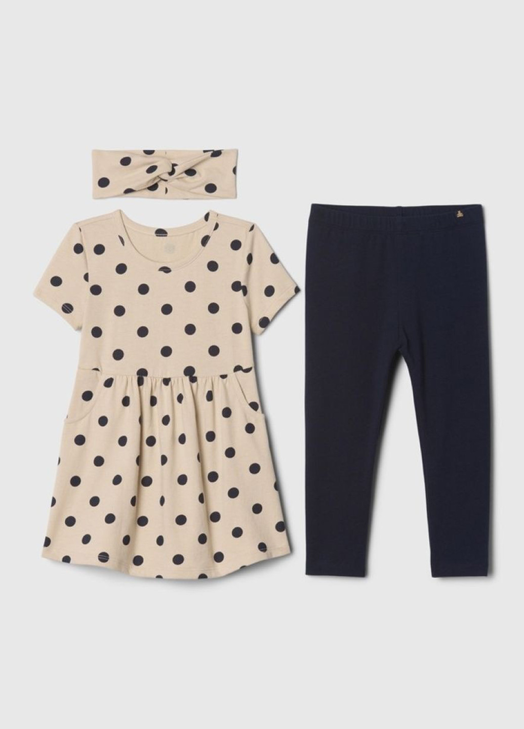 Комбінований демісезонний комплект (сукня, легінси, пов'язка) Gap