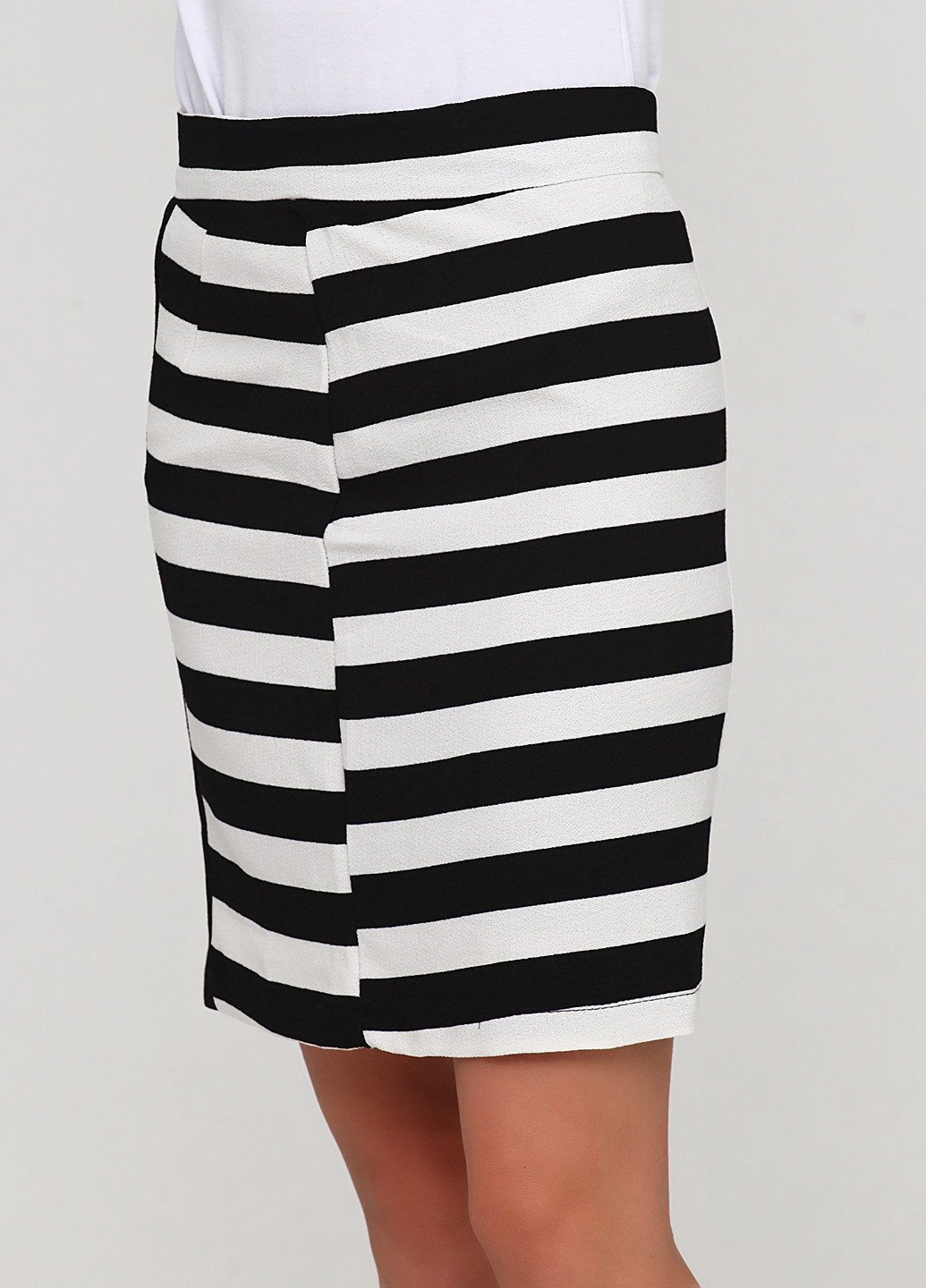 Черно-белая кэжуал в полоску юбка Alcott карандаш