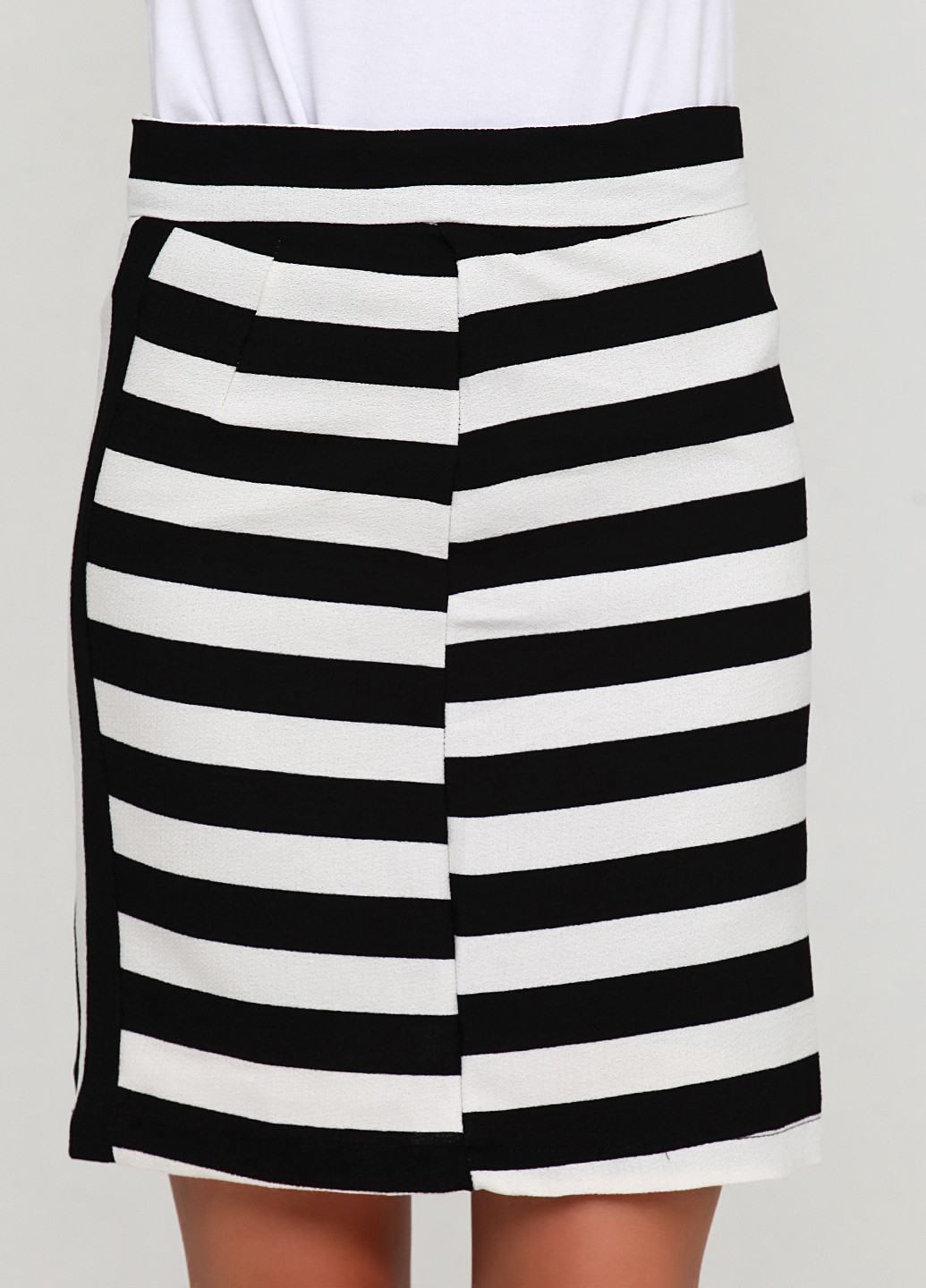Черно-белая кэжуал в полоску юбка Alcott карандаш