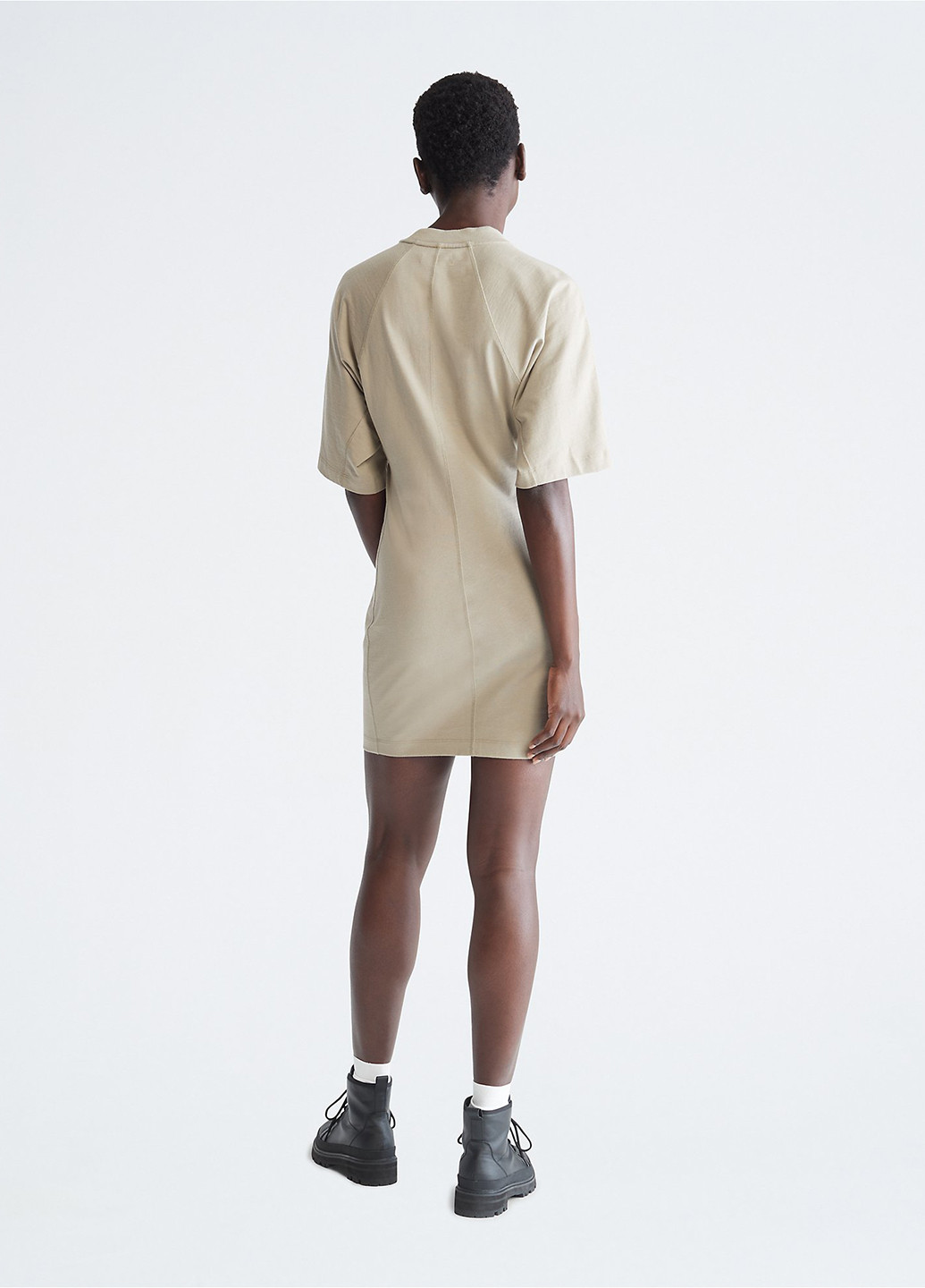Бежева кежуал сукня сукня-футболка Calvin Klein однотонна
