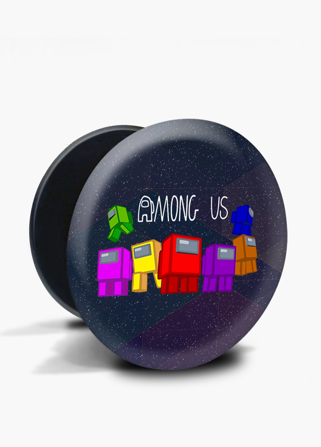 Попсокет (Popsockets) тримач для смартфону Амонг Ас (Among Us) (8754-2593) Чорний MobiPrint (216836546)