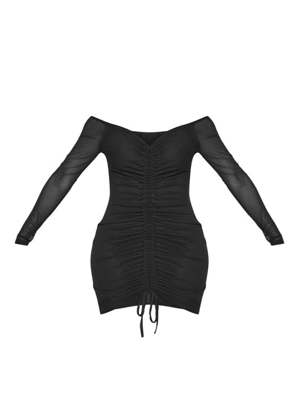 Чорна вечірня cукня футляр PrettyLittleThing однотонна