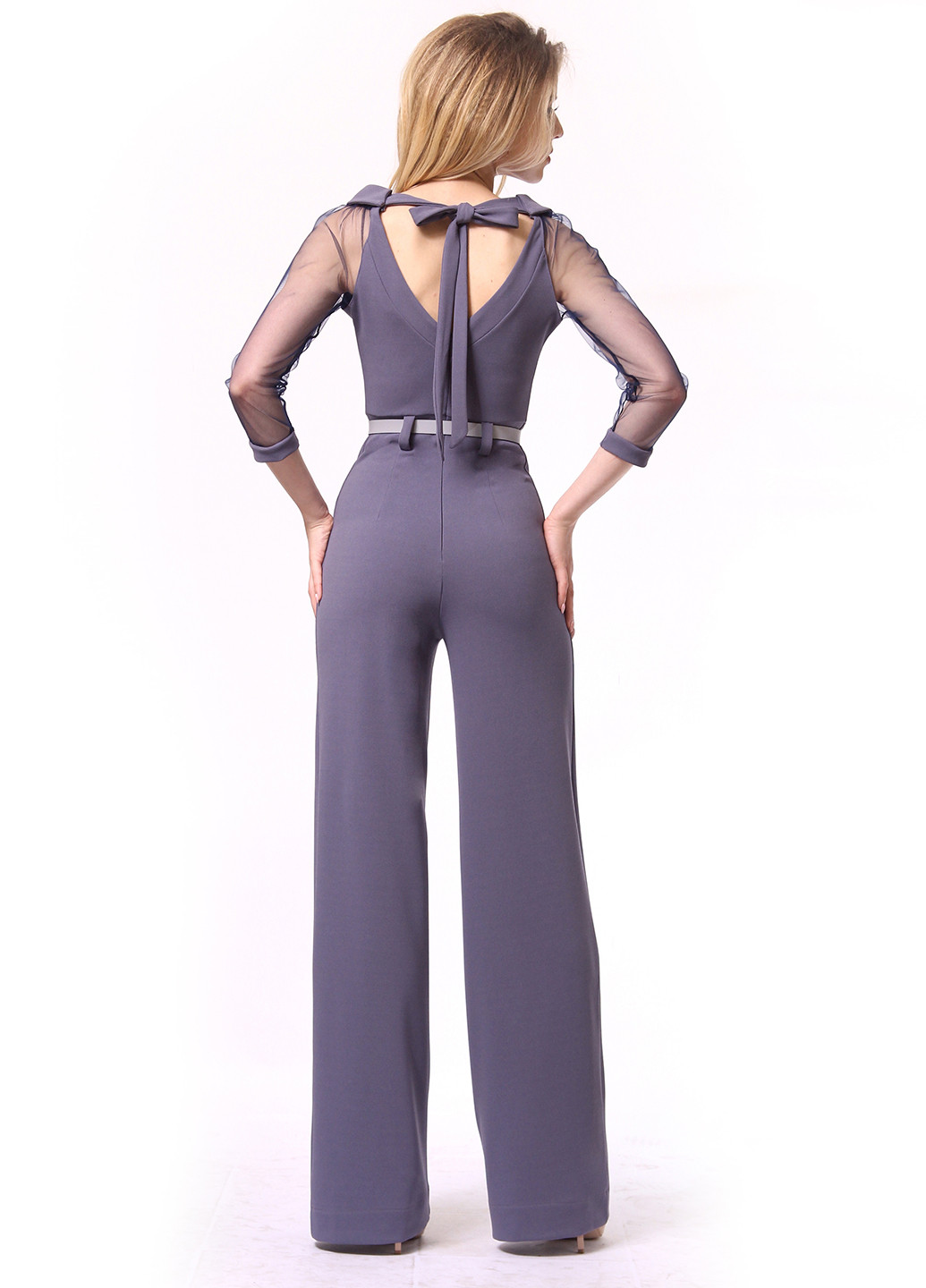 Комбинезон Lila Kass комбинезон-брюки однотонный фиолетовый кэжуал полиэстер