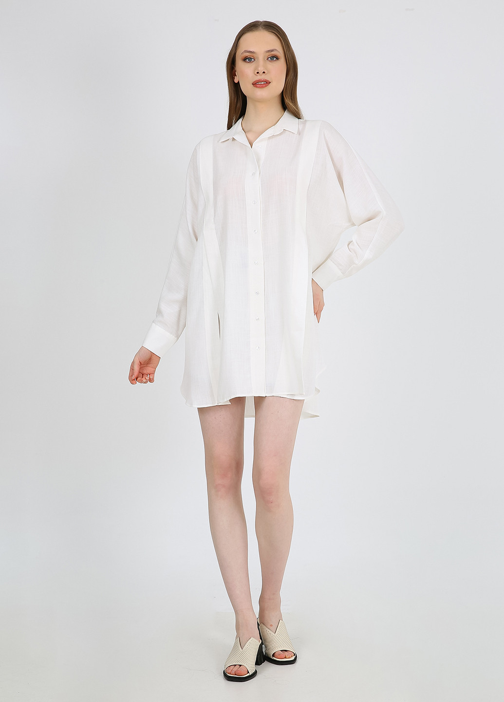 Молочна кежуал сукня сукня-сорочка Casalini однотонна