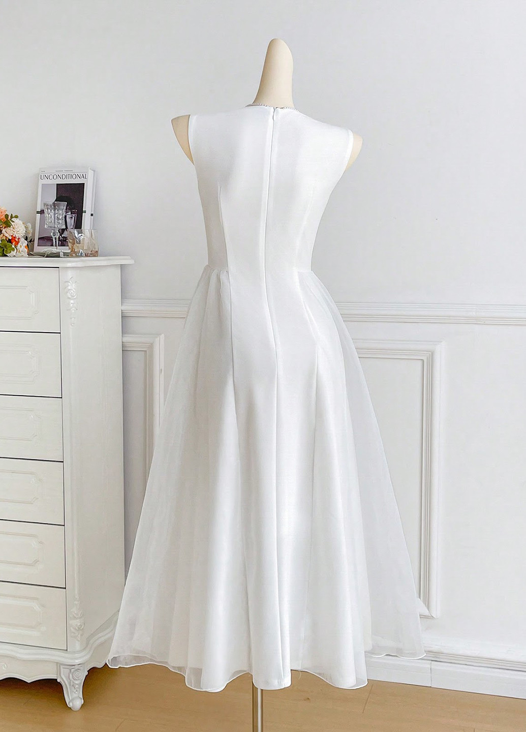 Білий кежуал сукня кльош SHEIN однотонна