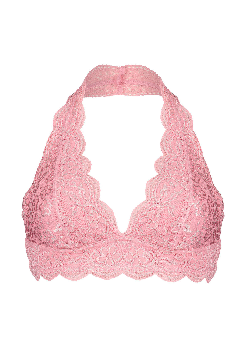 Світло-рожевий тріенджел бюстгальтер Hunkemoller без кісточок поліамід