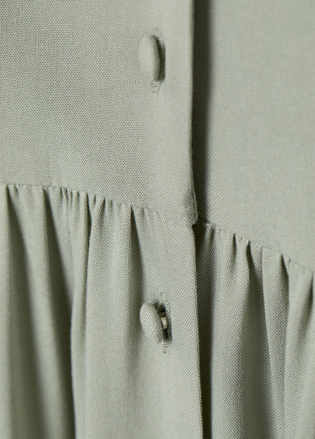 Мятное кэжуал платье а-силуэт, рубашка H&M однотонное