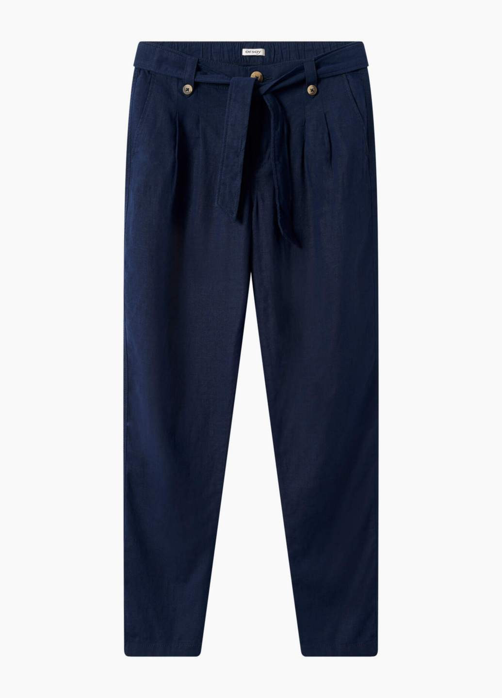 Темно-синие кэжуал демисезонные укороченные брюки Orsay
