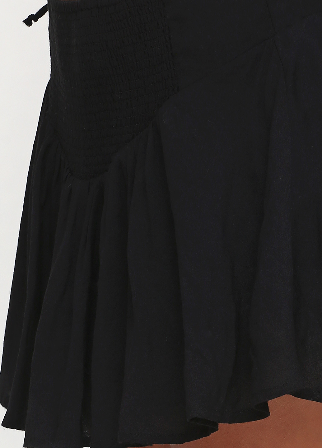 Черная кэжуал однотонная юбка Pull & Bear клешированная