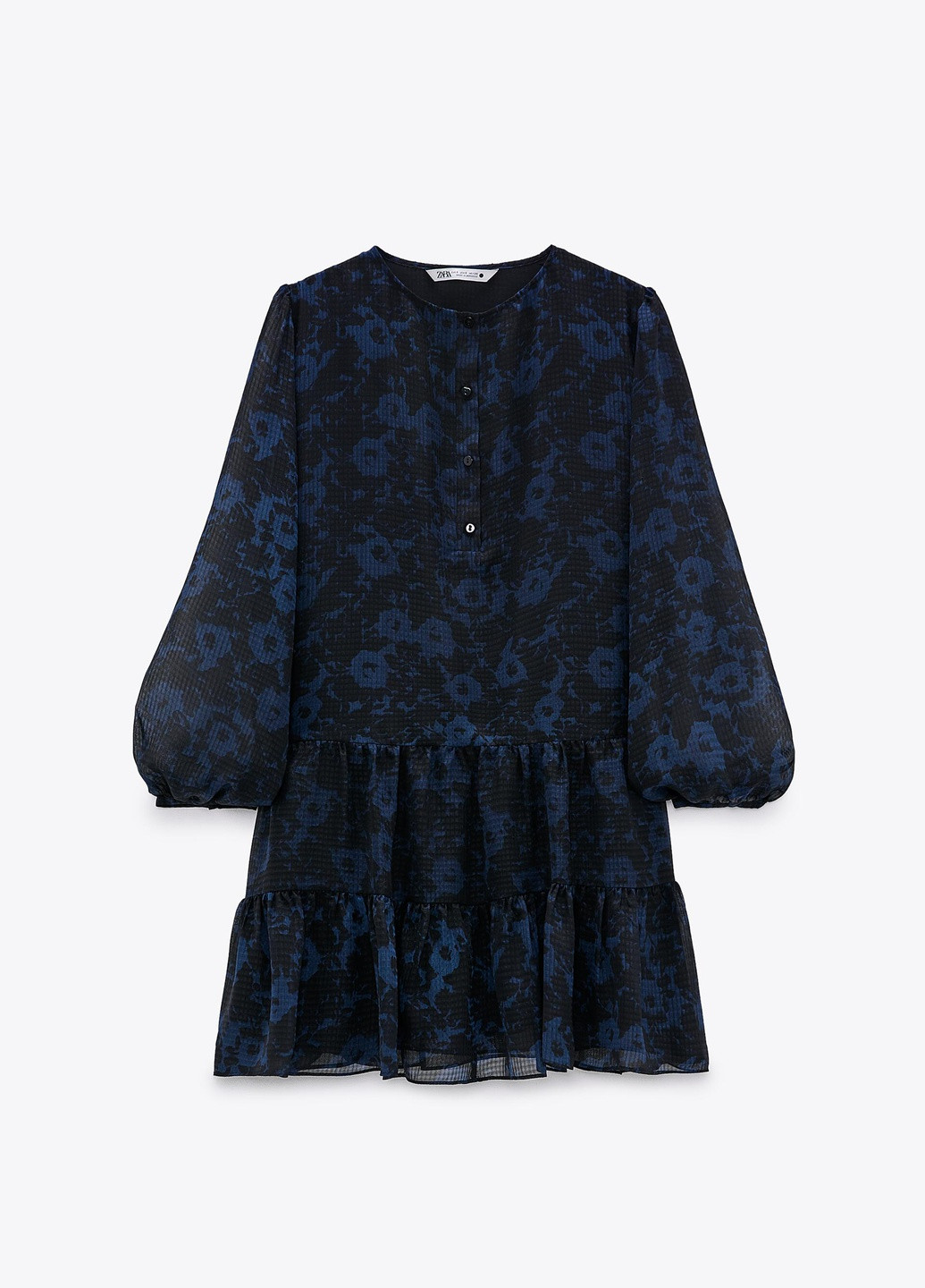 Черное кэжуал платье Zara с абстрактным узором