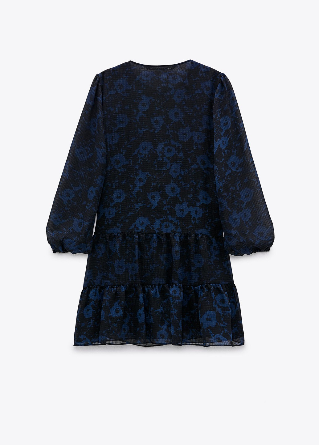 Черное кэжуал платье Zara с абстрактным узором