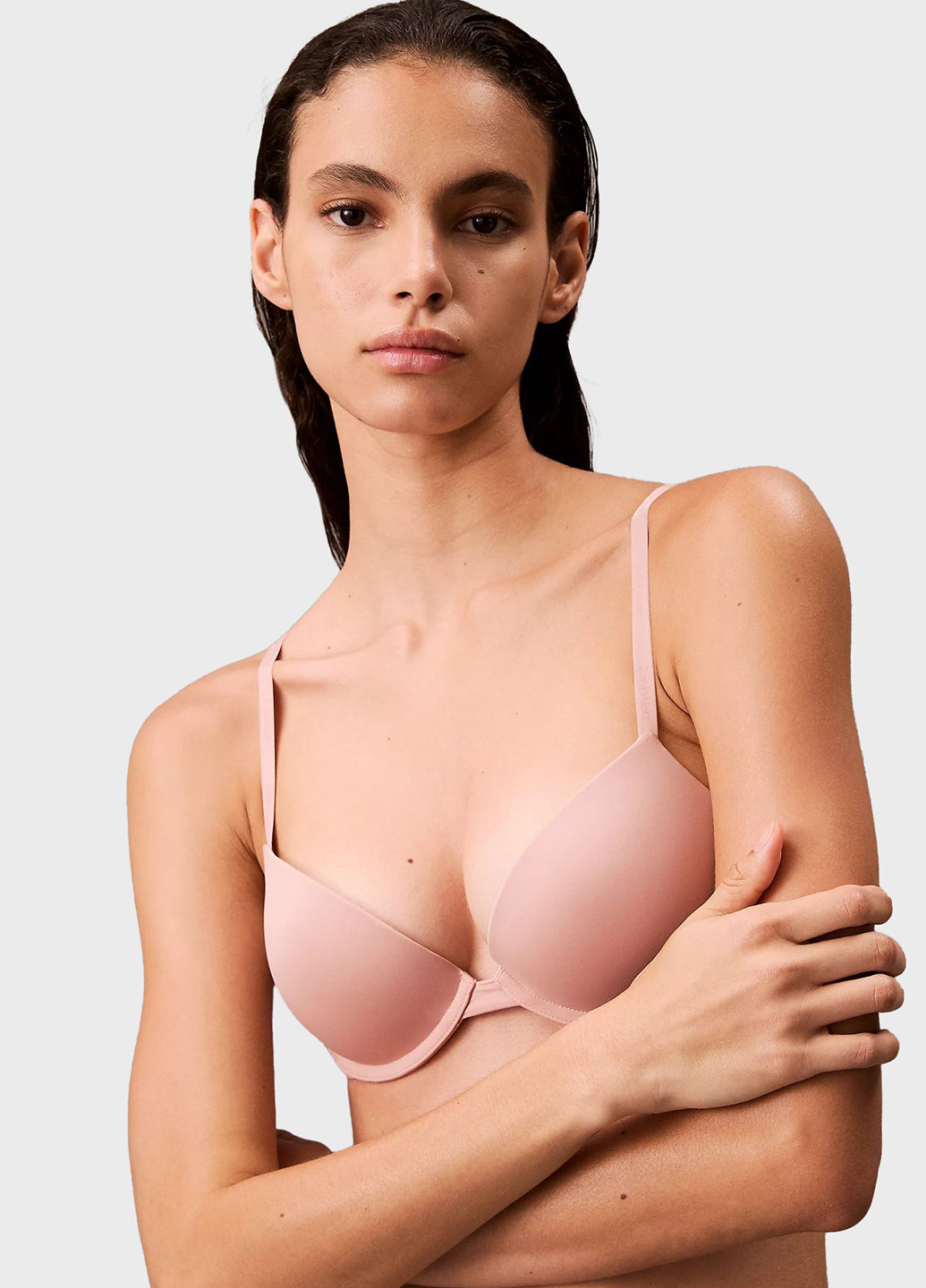 Рожевий балконет бюстгальтер Calvin Klein з кісточками поліамід