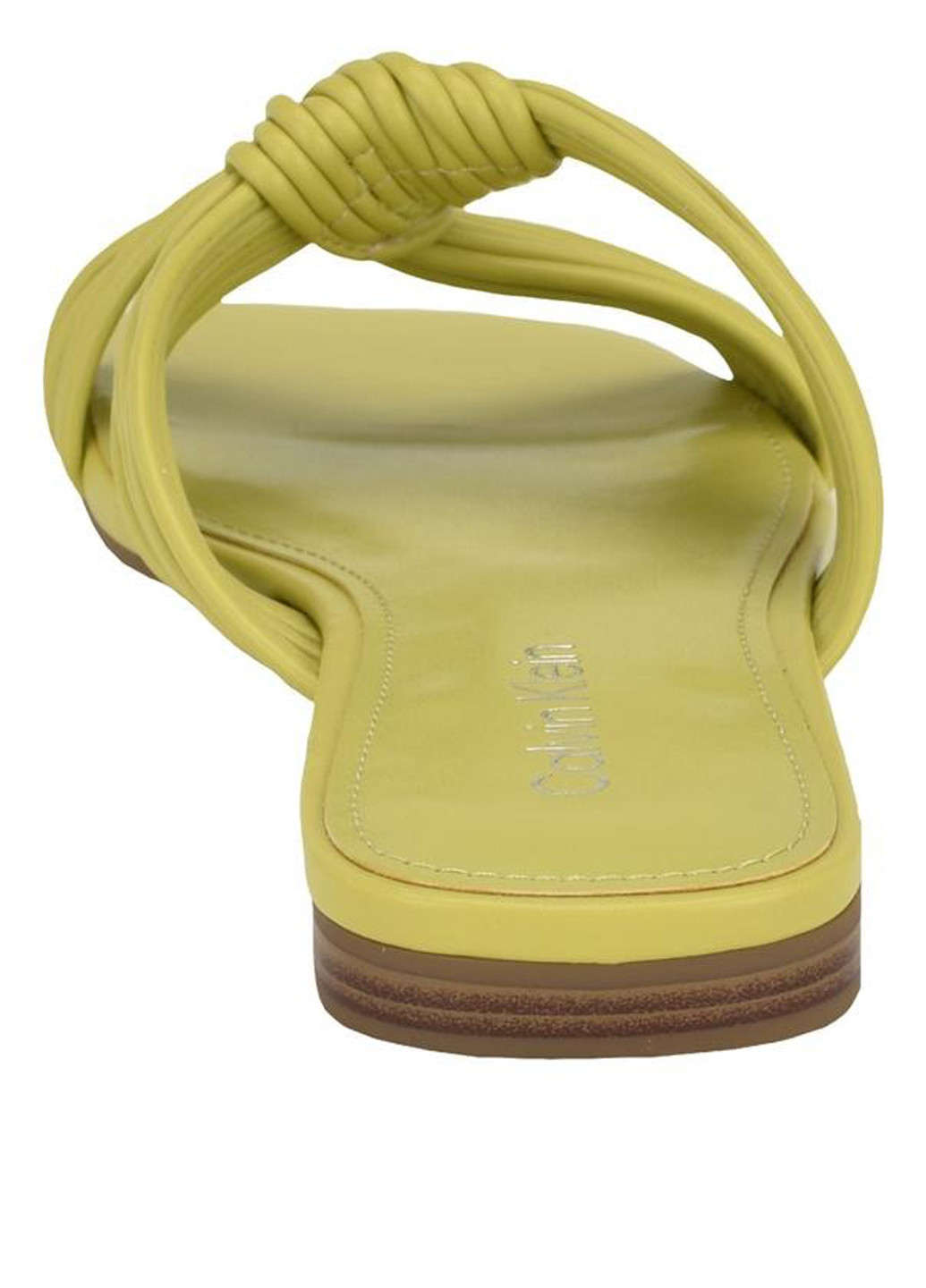 Оливковые шлепанцы Calvin Klein плетение