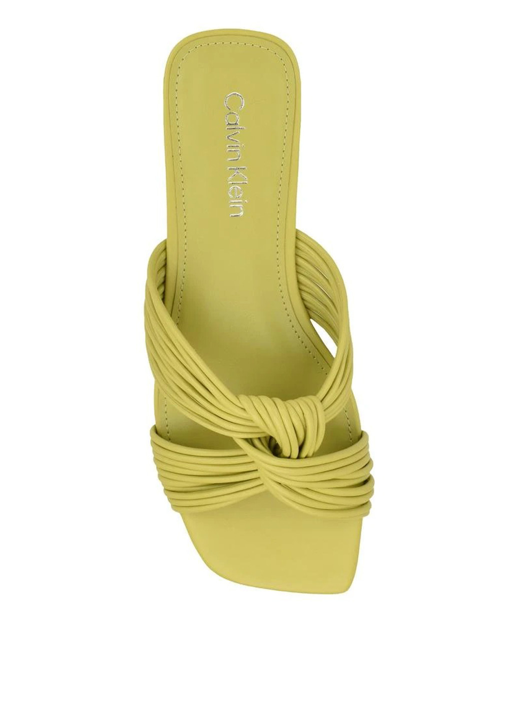 Оливковые шлепанцы Calvin Klein плетение