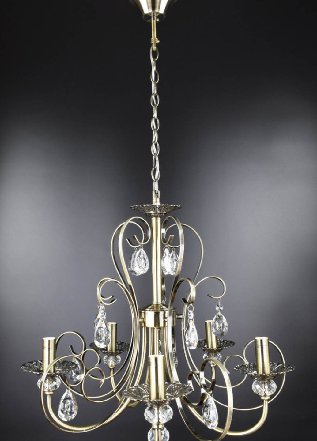 Люстра свічка 6349/5 Бронза 60х50х50 см. Handmade (234539841)