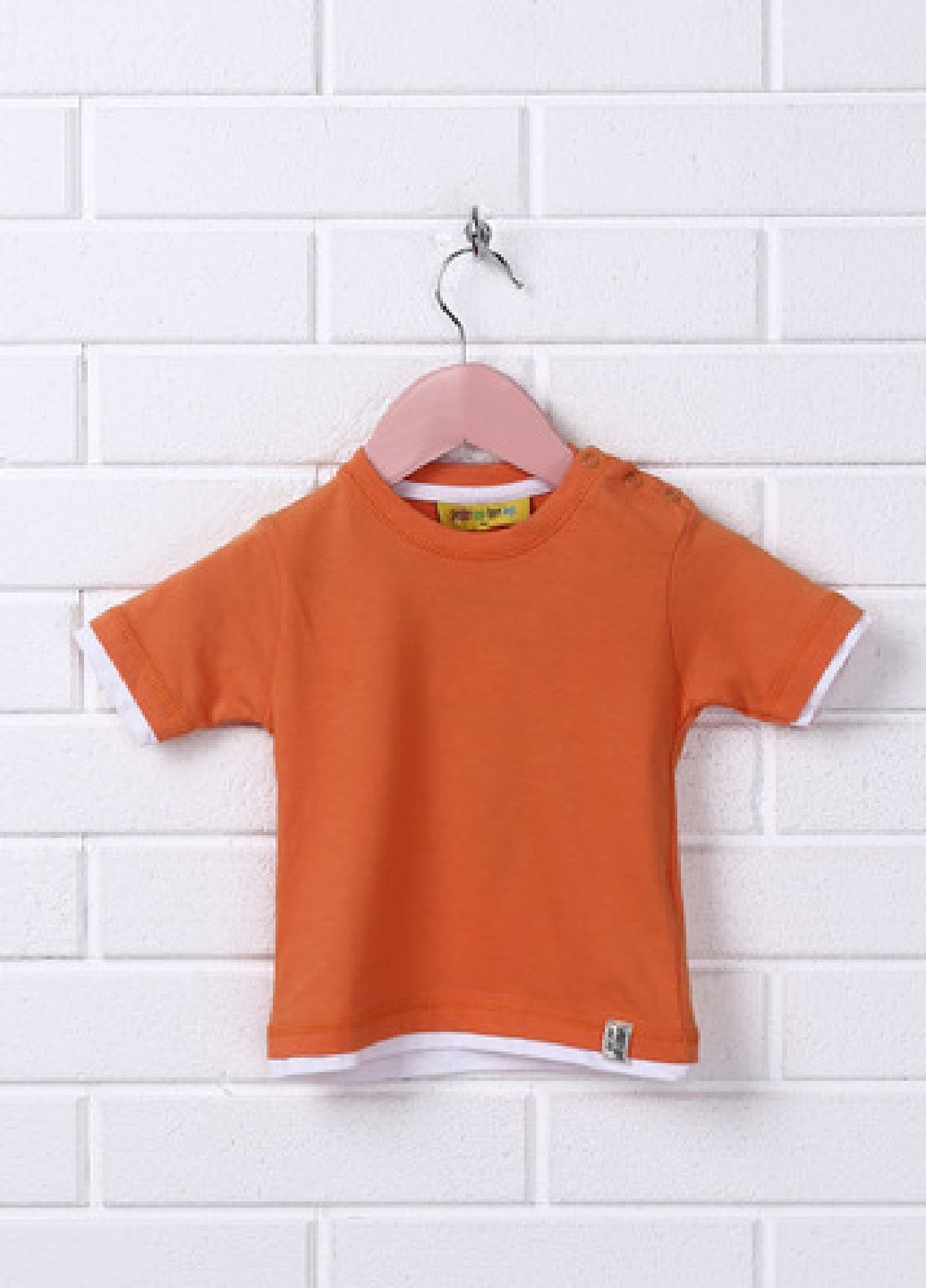 Оранжевая демисезонная футболка к.р. New Born