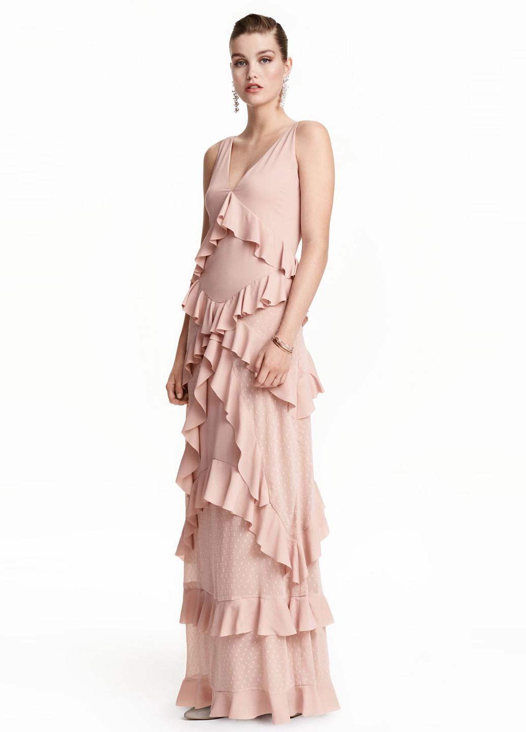 Світло-рожева вечірня плаття, сукня H&M однотонна