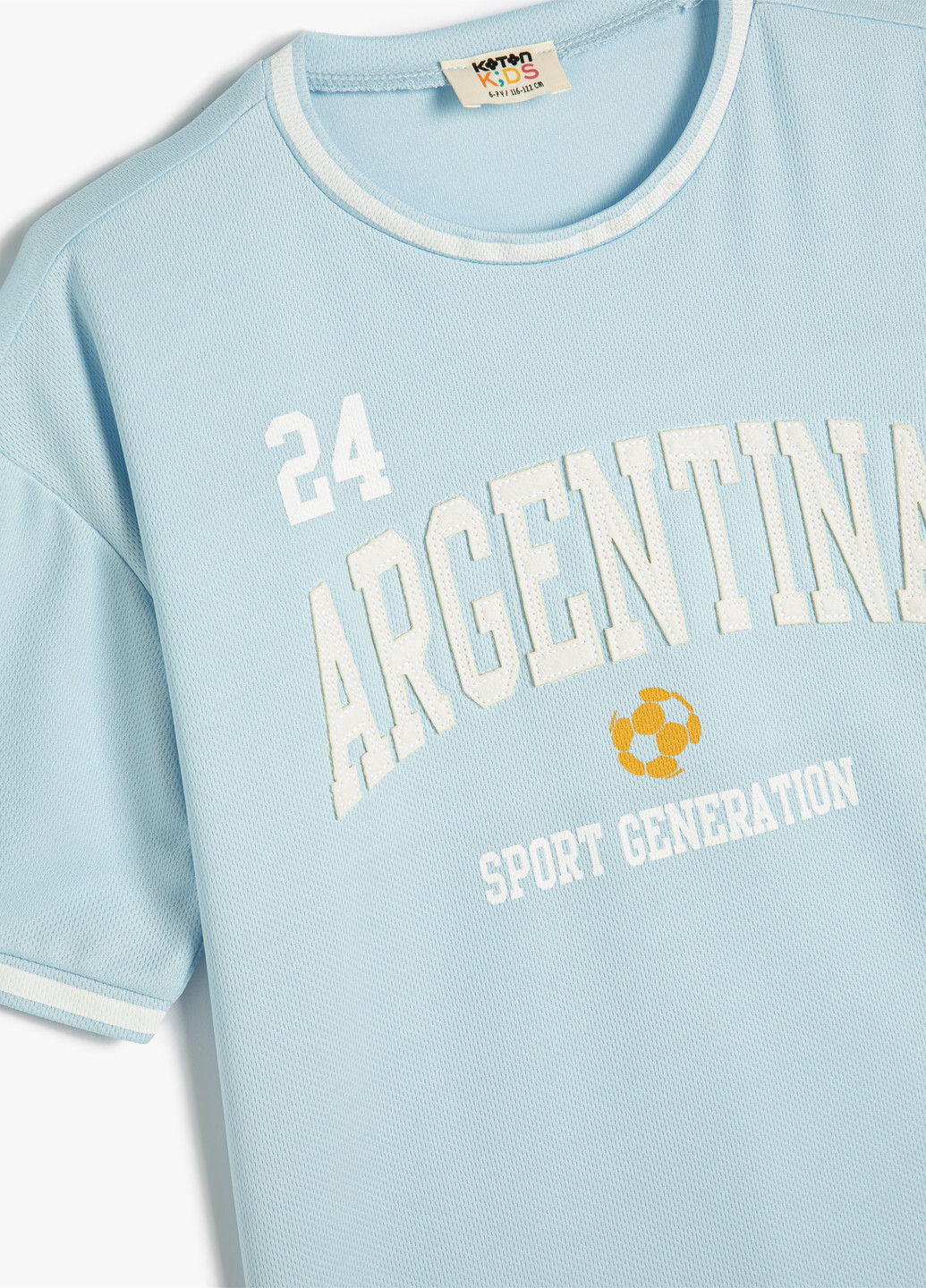 Светло-голубая летняя футболка KOTON