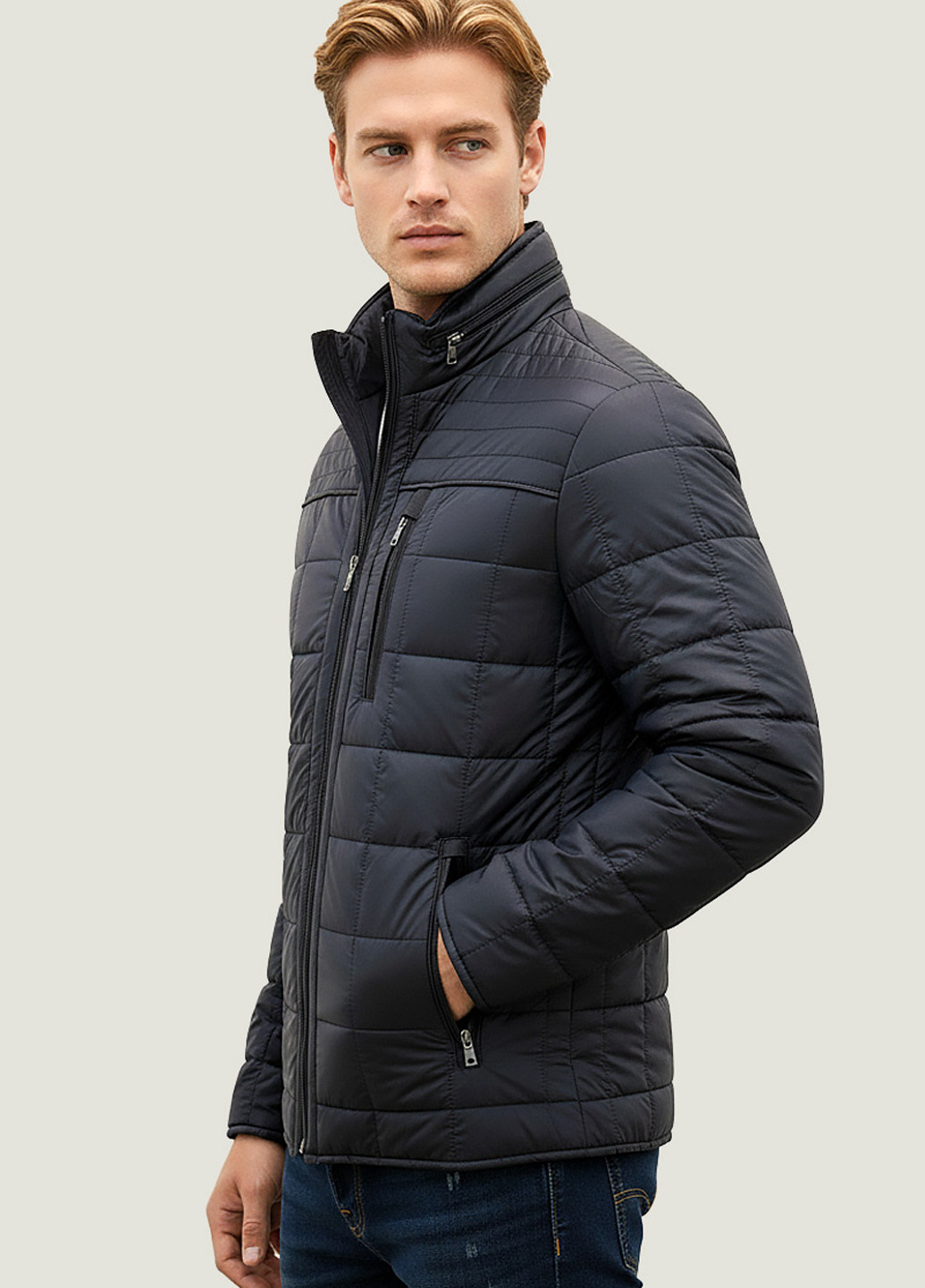 Темно-синяя демисезонная куртка Sun's House