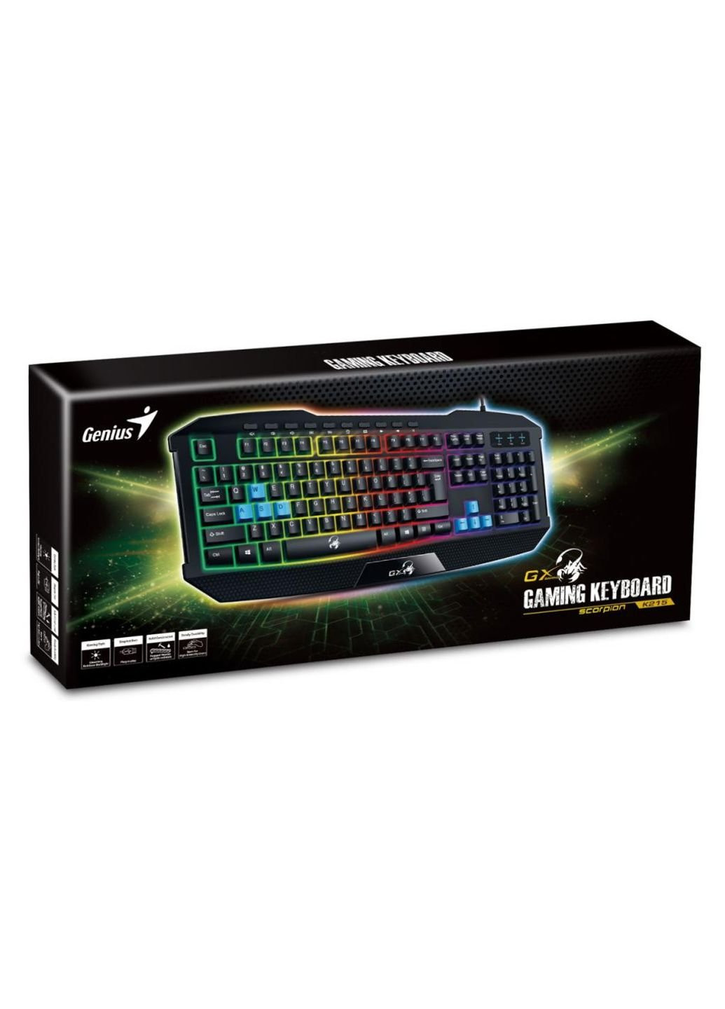 Клавиатура (31310474105) Genius Scorpion K215 Black UKR USB (253546114)