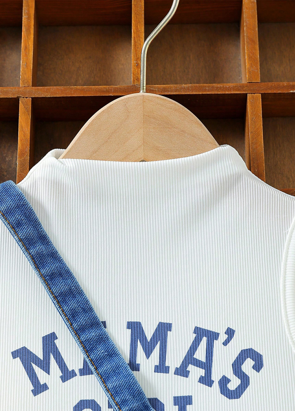 Белый летний комплект (майка, шорты, сумка) SHEIN