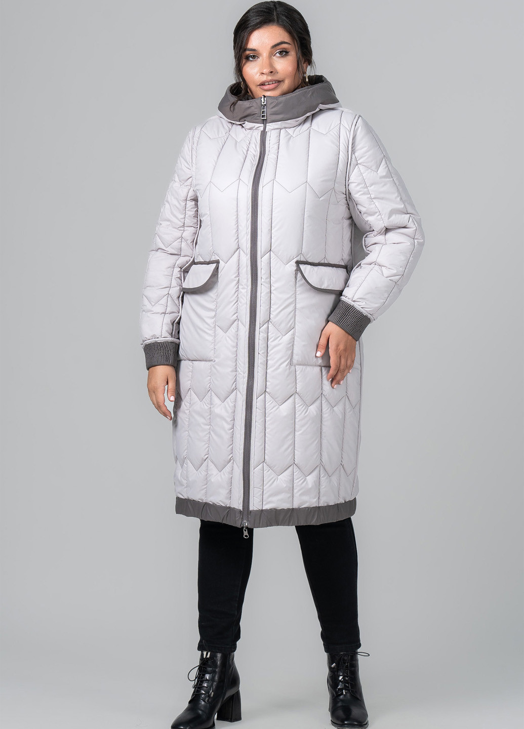 Кавове демісезонне Пальто двостороннє A'll Posa