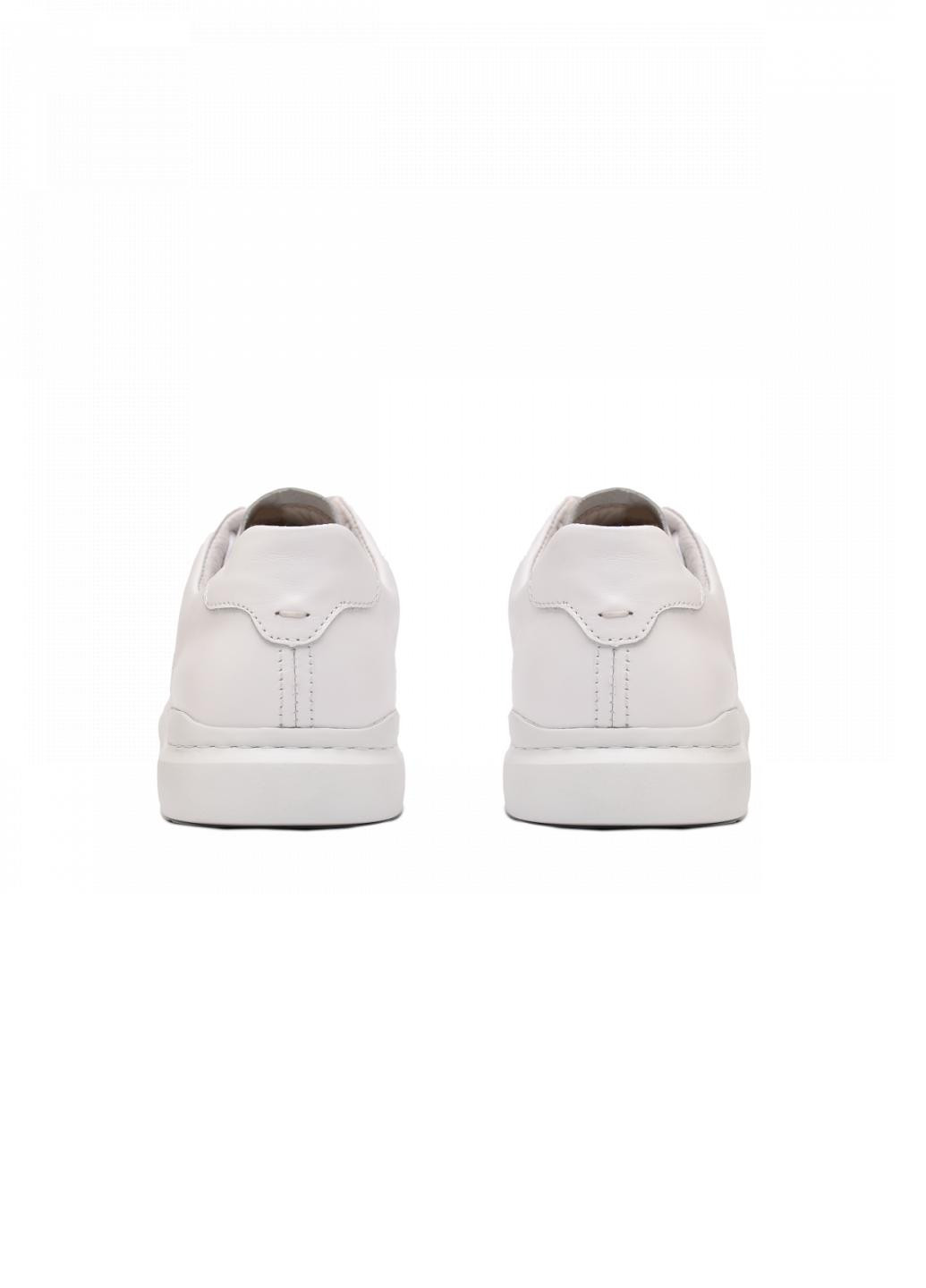 Белые демисезонные кроссовки кожаные мужские 31220w No Brand