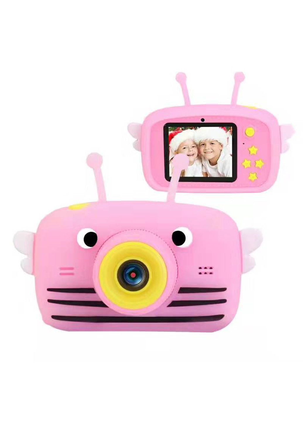 Цифровий дитячий фотоапарат KVR-100 Bee Dual Lens рожевий () XoKo kvr-100-pn (171738974)
