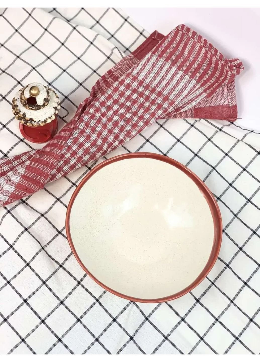 Тарілка супова Sand Space Cappuccino Red КР-700 17,5 см 700 мл No Brand (253612369)