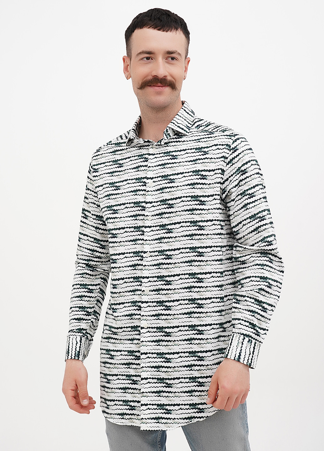 Цветная кэжуал рубашка с абстрактным узором Murano