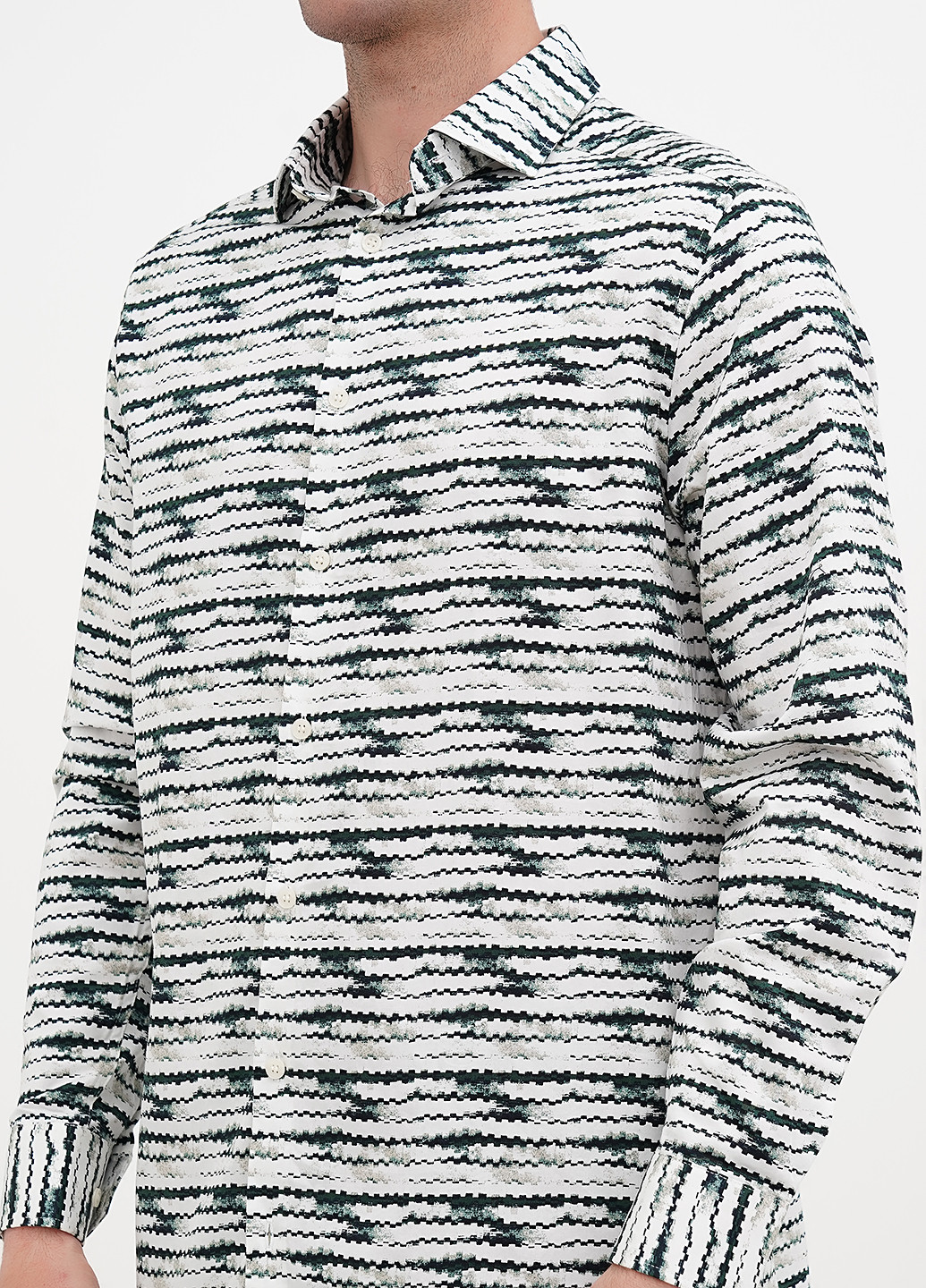 Цветная кэжуал рубашка с абстрактным узором Murano