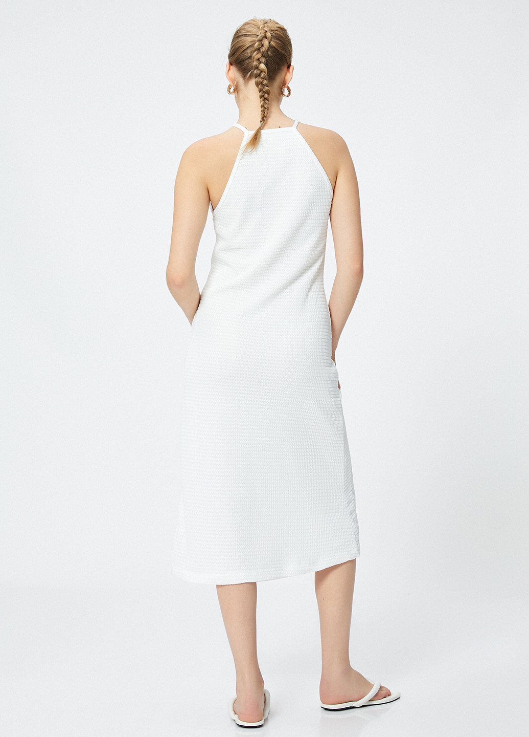 Білий кежуал сукня KOTON однотонна
