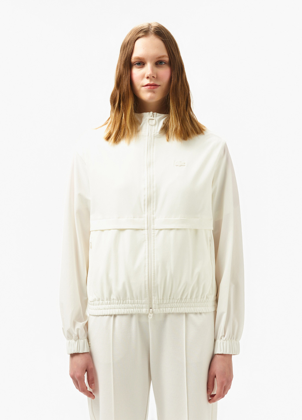 Молочная демисезонная куртка Lacoste