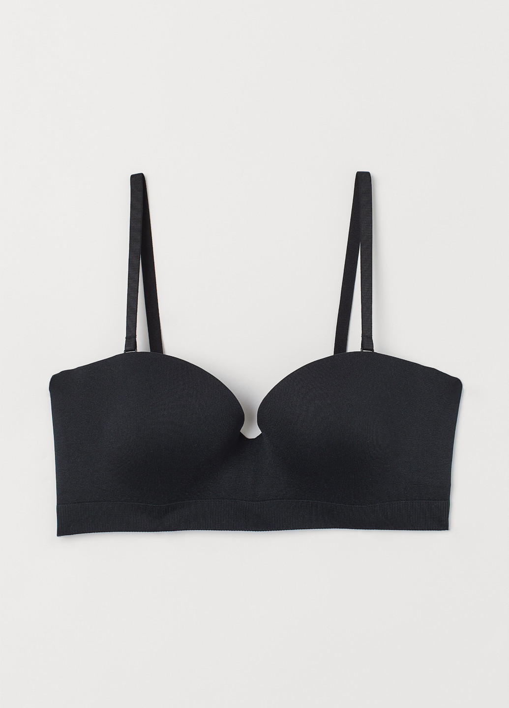 Чорний балконет бюстгальтер H&M без кісточок поліамід