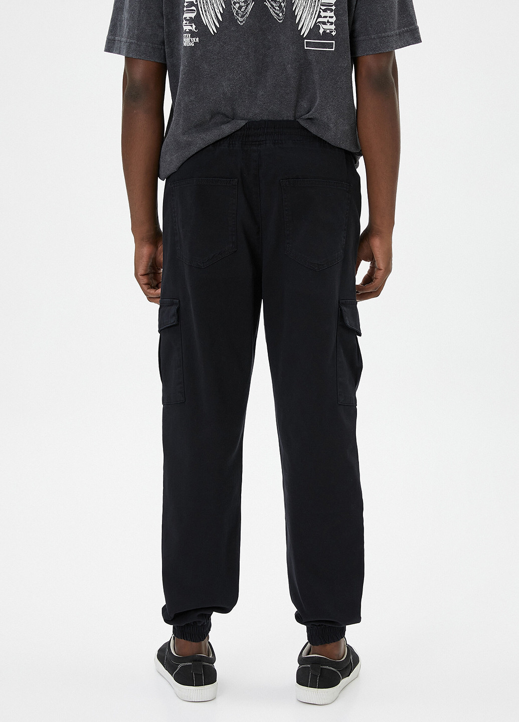 Черные кэжуал, спортивные демисезонные карго брюки KOTON