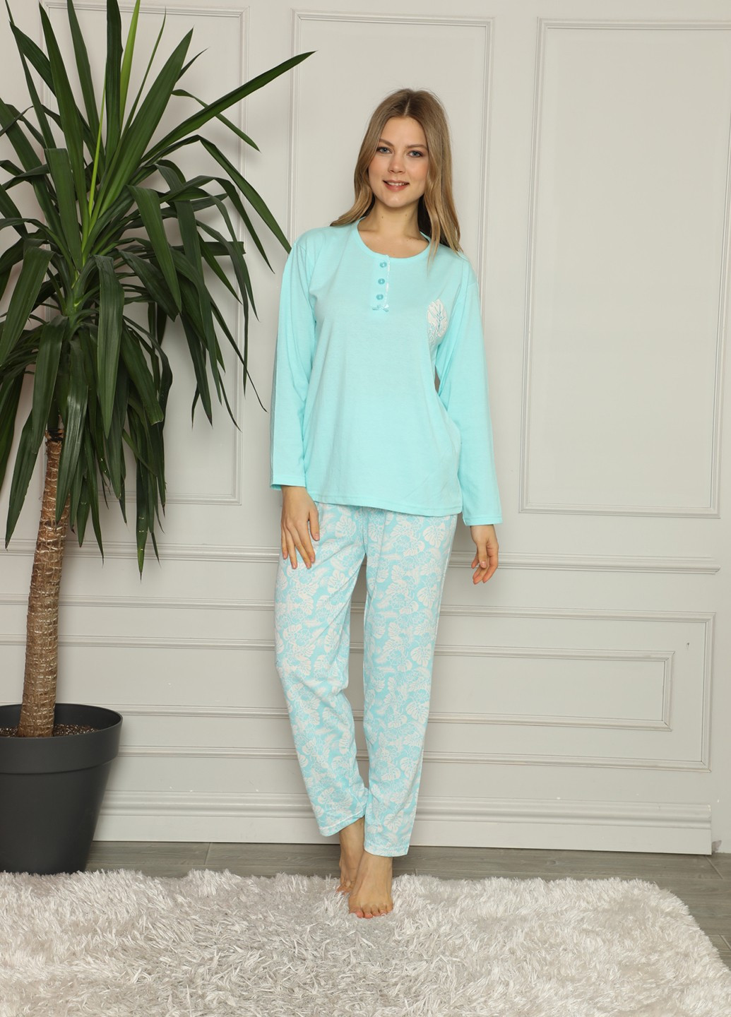 Комбинированная всесезон комплект (лонгслив, брюки) Glisa Pijama