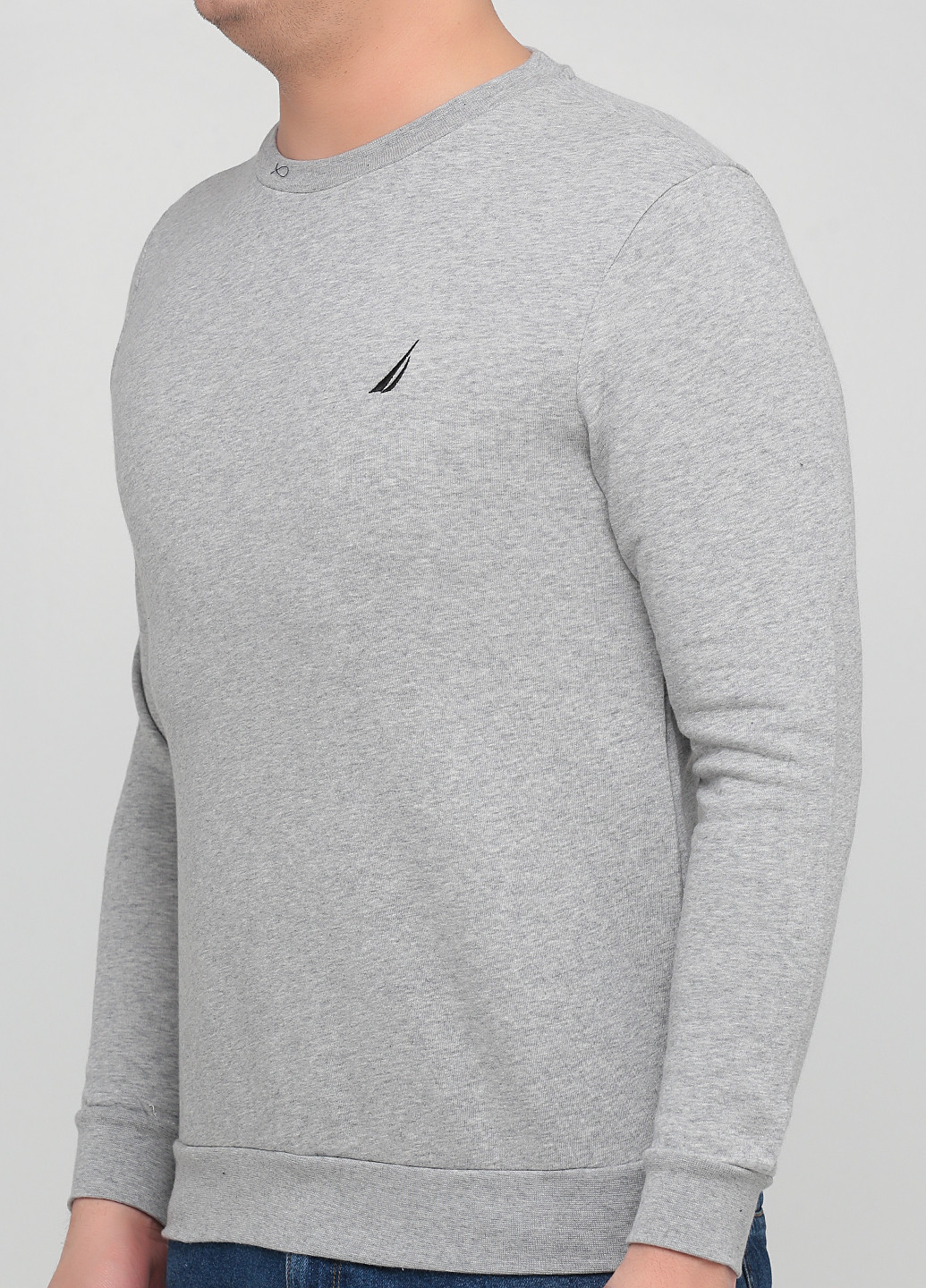 Світло-сірий світшот Nautica меланж без декору (252252500)