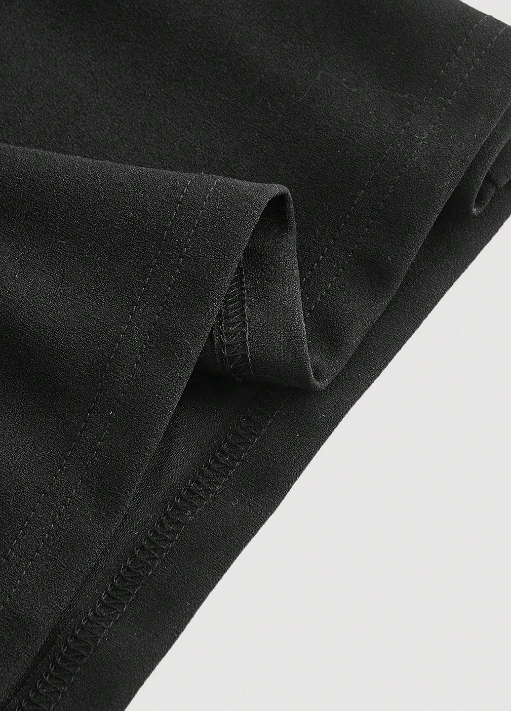 Комбінезон SHEIN комбінезон-брюки однотонний чорний діловий, кежуал поліестер, трикотаж