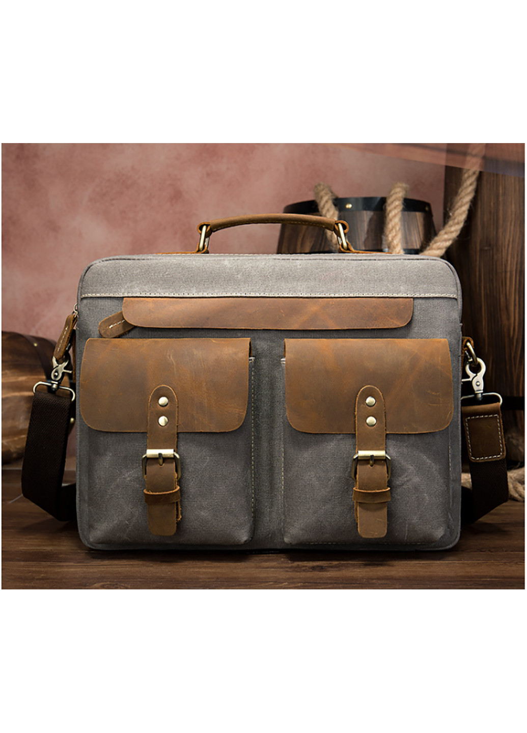 Мужской портфель 38х28х9 см Vintage (229458670)