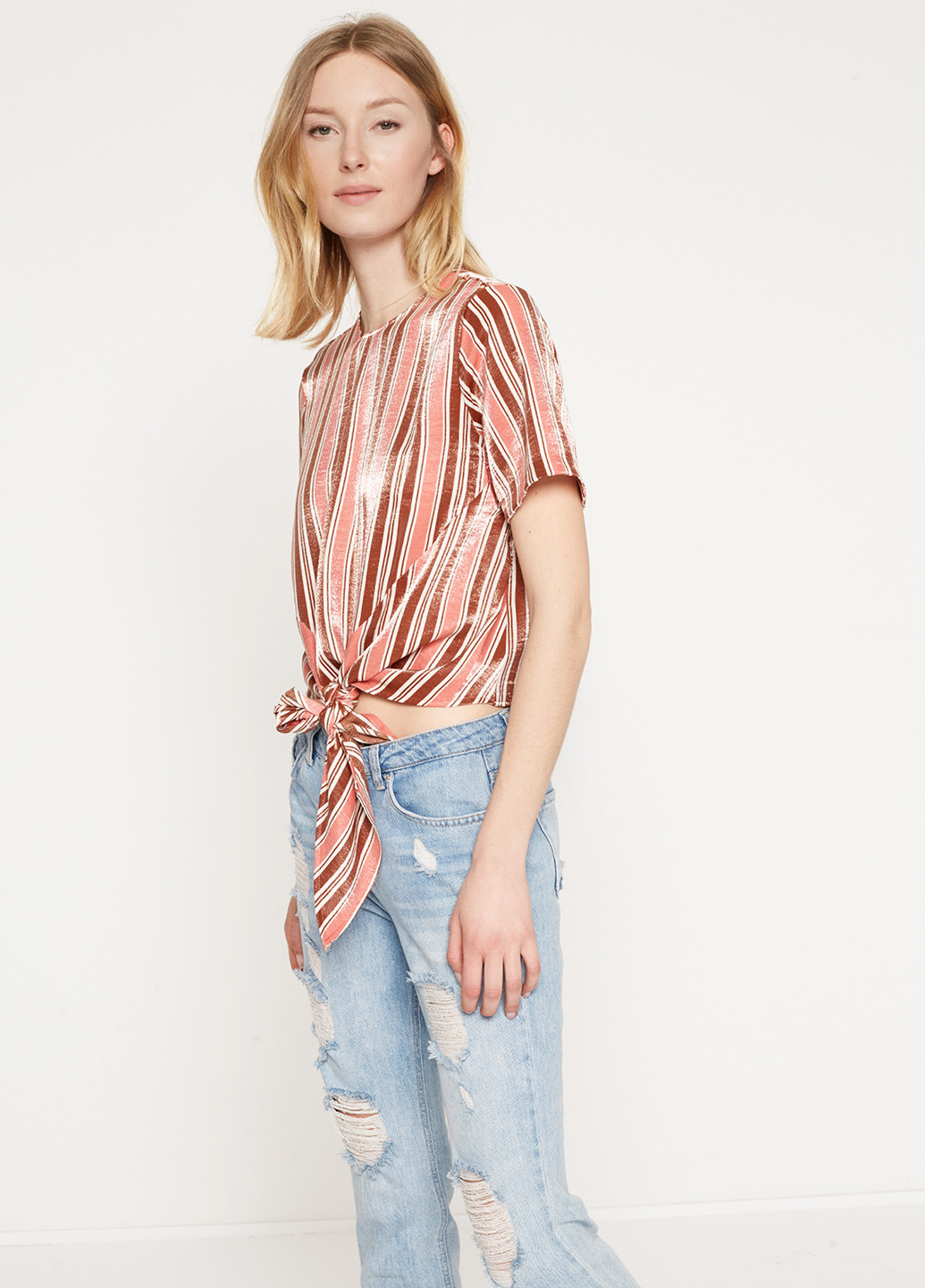 Рожево-коричнева блуза KOTON