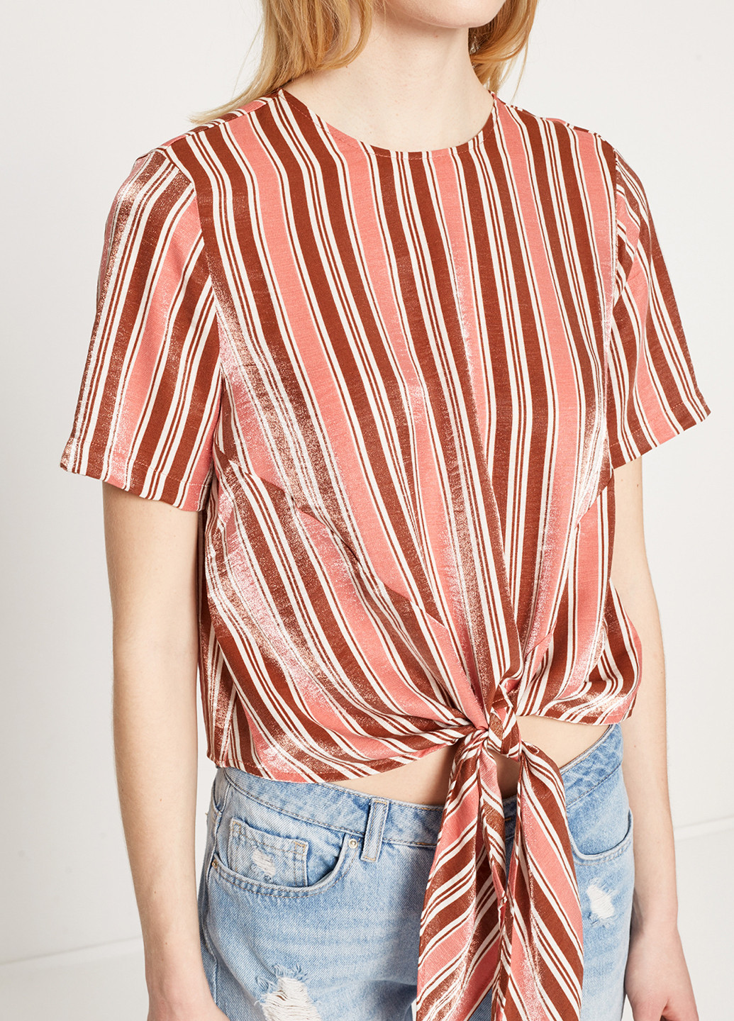 Рожево-коричнева блуза KOTON