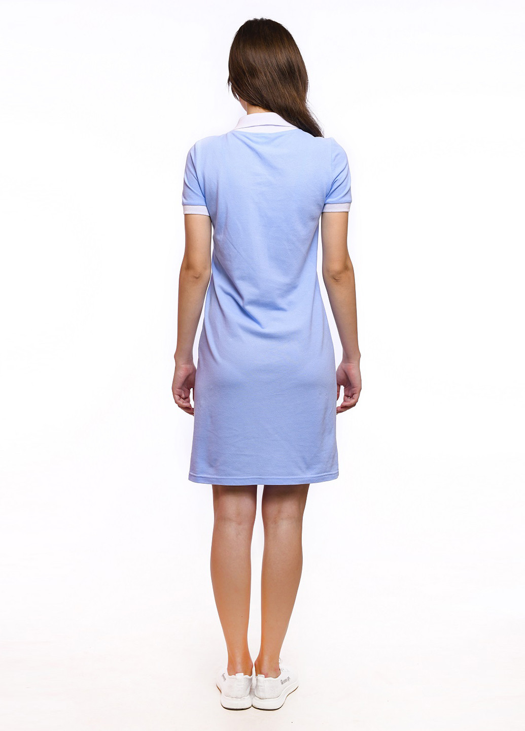 Голубое кэжуал платье поло Charwish однотонное